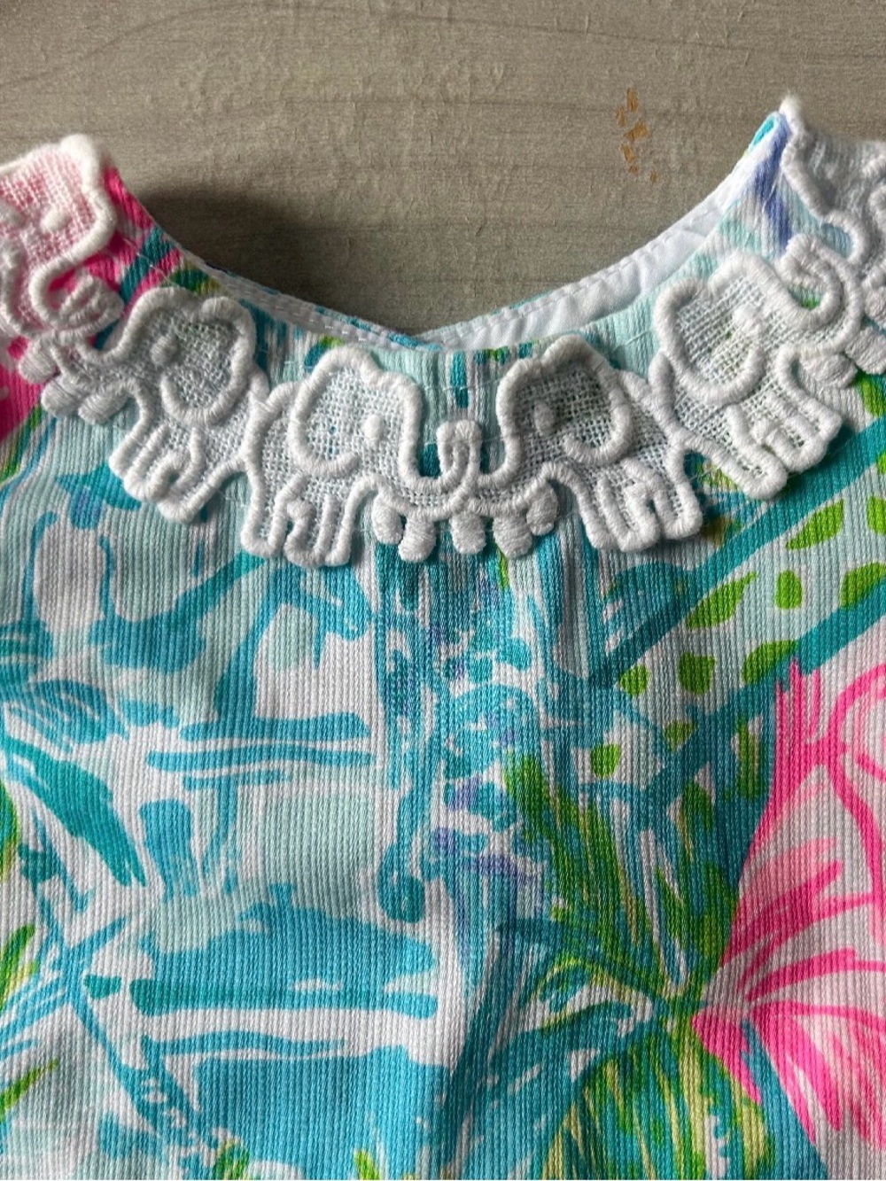 Lilly Pulitzer Elephant Trim Floral Tropical Open Back Dress & Bloomer - Picture 3 of 5